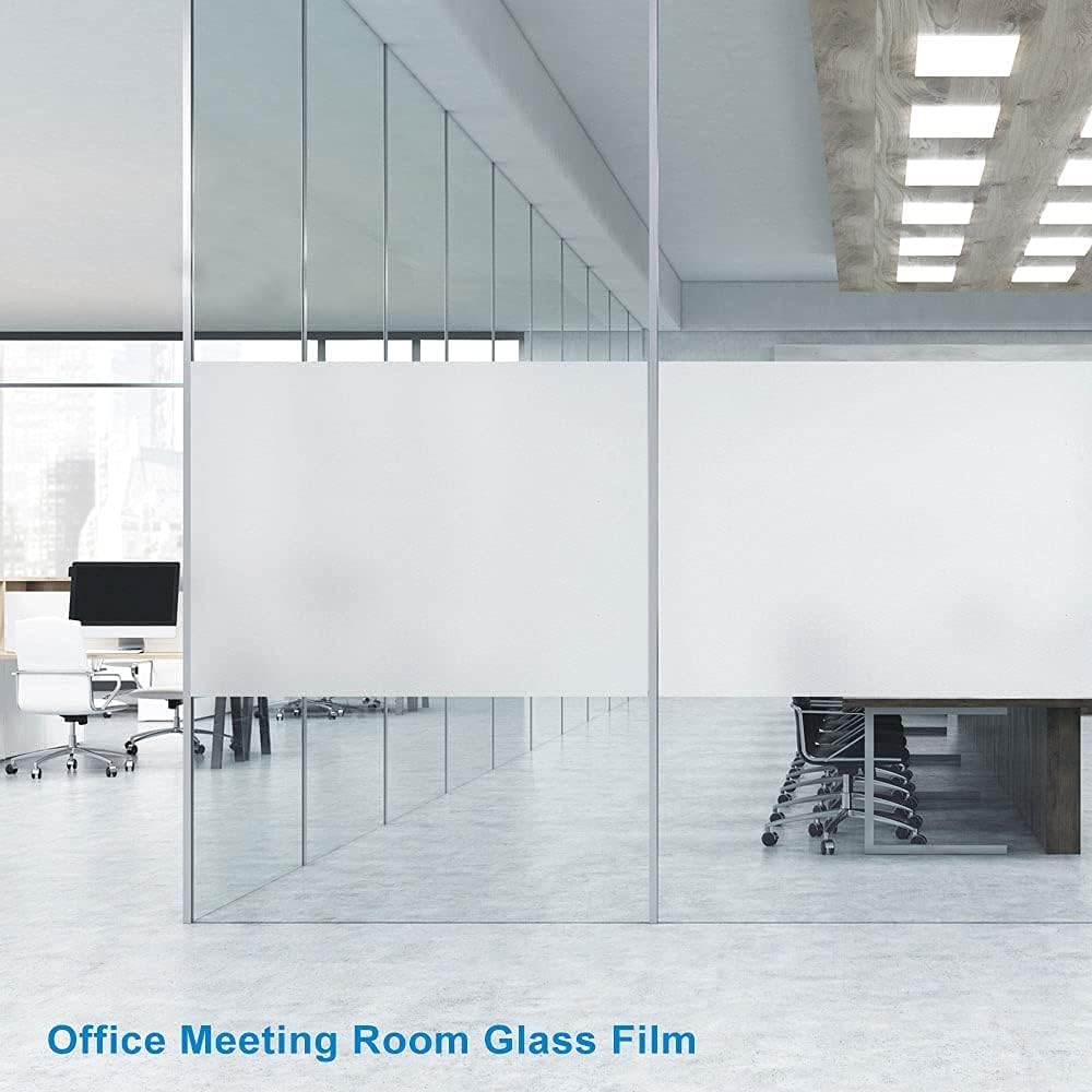 Frosted Glass Window Privacy Film with Installation Tools, Removable, Peep-Proof, Static Cling, Heat Control, UV Protection, Anti-Glare, Ideal for Home(18 X 100 Inch) Brand: Generic