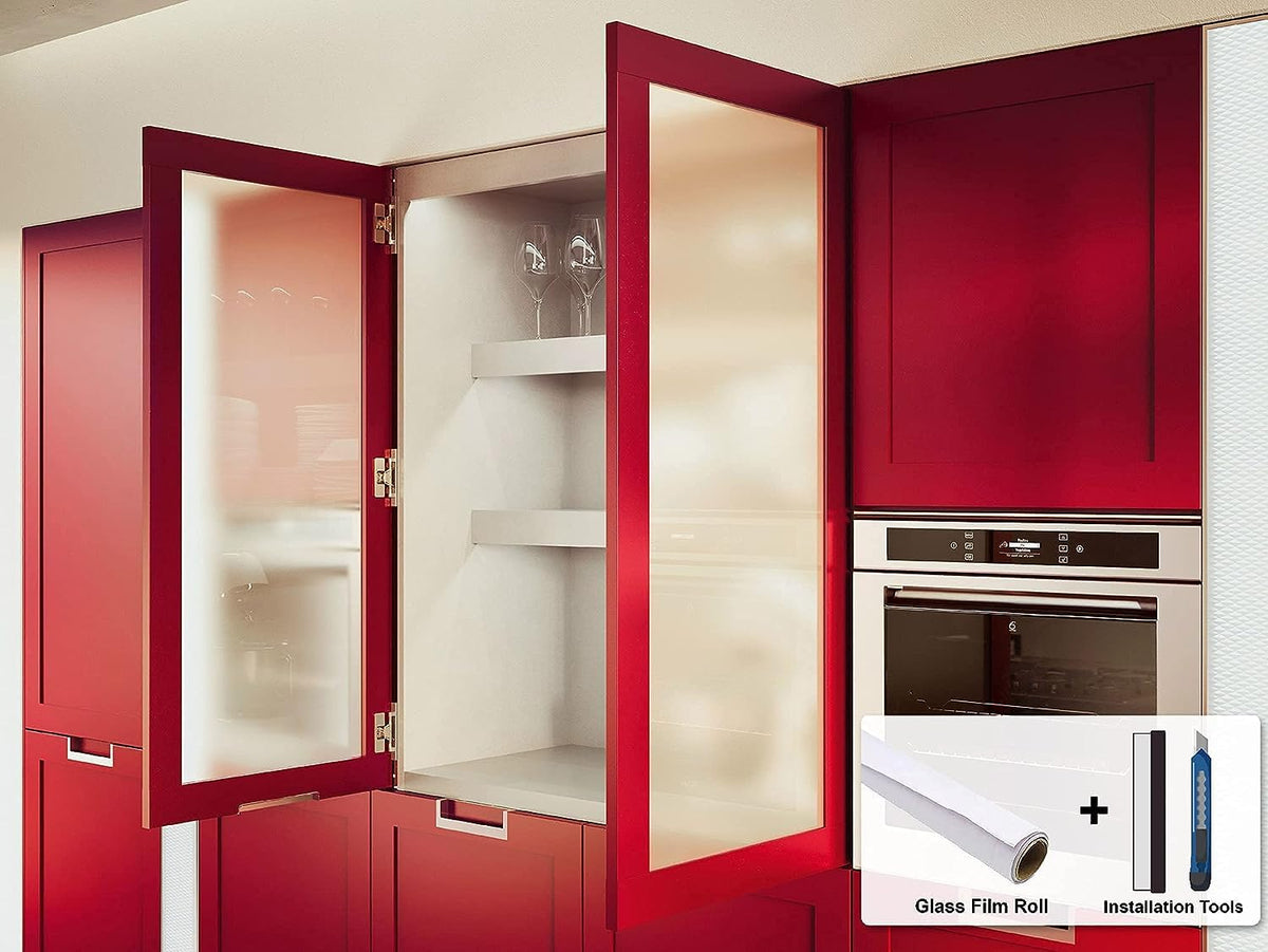 Frosted Glass Window Privacy Film with Installation Tools, Removable, Peep-Proof, Static Cling, Heat Control, UV Protection, Anti-Glare, Ideal for Home(18 X 100 Inch) Brand: Generic