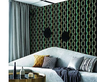 EXCEL, WALLCOVERINGS Vinyl Abstract Geometric Designs Wallpaper (Black Metallic - 10.05x0.53mtr)- Z101-2