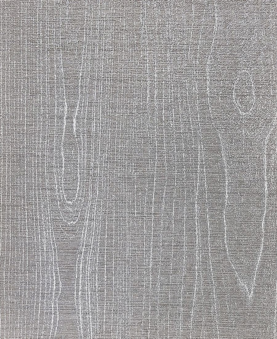 Acoustic Waterproof Silver Wooden Design Fabric Wall Covering (Set Of 2 Rolls 39sq.ft)