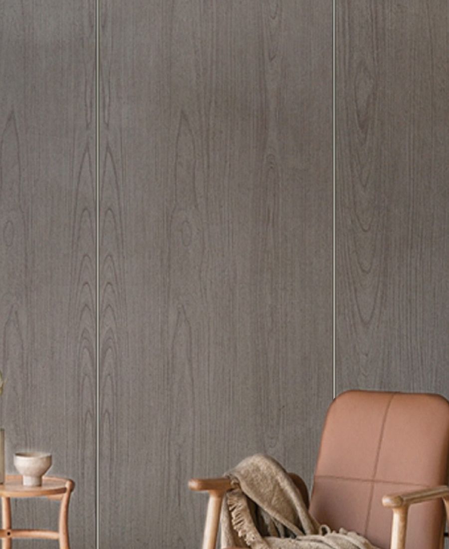 Acoustic Waterproof Silver Wooden Design Fabric Wall Covering (Set Of 2 Rolls 39sq.ft)