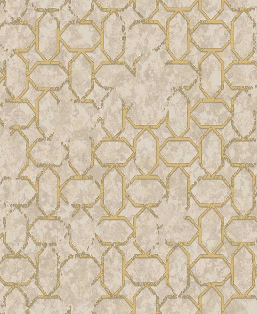 Luxury copper embossed geometric Wallpaper