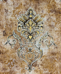 Beige Silver Mix Damask Modern Design Wallpaper Roll for Wall Covering Living Room, Bedroom Wall Tejas