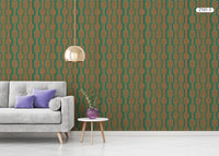 EXCEL, WALLCOVERINGS Vinyl Abstract Geometric Designs Wallpaper (Beige Metallic - 10.05x0.53mtr)- Z101-3
