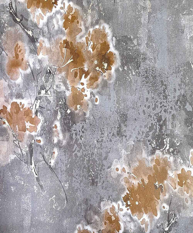 Brown Them Canvas  Design Floral Wallpaper