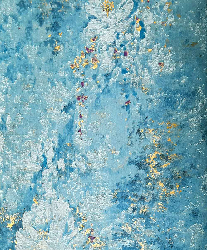 Canvas Blue Floral Premium Design Wallpaper For Wall Excel