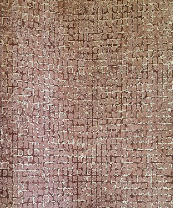 Copper Colour Textured Golden Foil Wallpaper