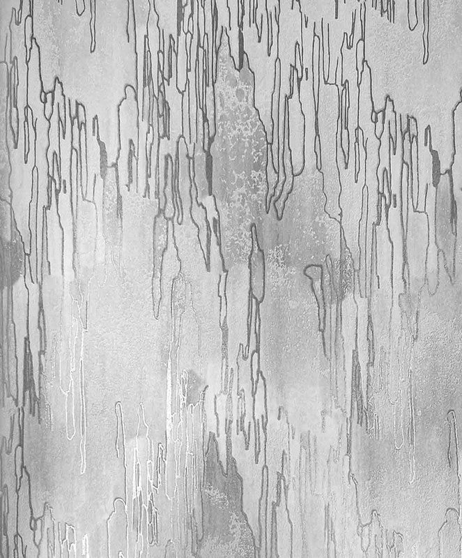 Cream Textured Silver Foil Modern Wallpaper