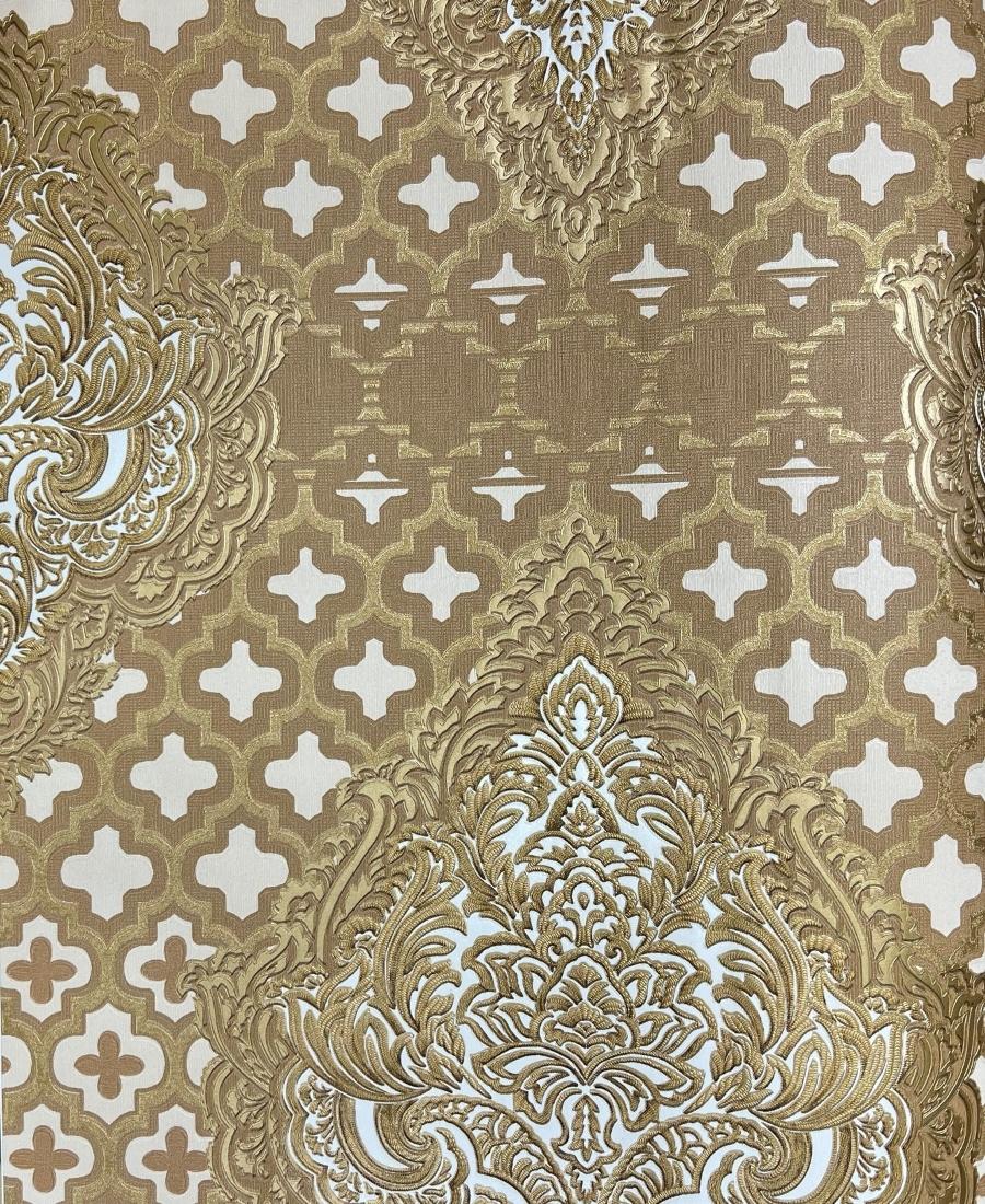 Golden Damask Design Wallpaper for wall FE3061