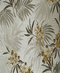 Modern Yellow Floral Wallpaper Lisbon Design. Roll Size 57 Sq.ft