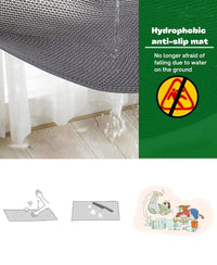 Anti Skid PVC Rubber Floor Mat | Multipurpose Waterproof Mat for Bathroom Entrance Shower & Swimming Pool | Durable Non-Slip Carpet,Rainmat & Doormat for Indoor & Outdoor Use,4x3ft Grey