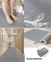 Anti Skid PVC Rubber Floor Mat | Multipurpose Waterproof Mat for Bathroom Entrance Shower & Swimming Pool | Durable Non-Slip Carpet,Rainmat & Doormat for Indoor & Outdoor Use,4x3ft Grey