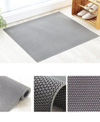 Anti Skid PVC Rubber Floor Mat | Multipurpose Waterproof Mat for Bathroom Entrance Shower & Swimming Pool | Durable Non-Slip Carpet,Rainmat & Doormat for Indoor & Outdoor Use,4x3ft Grey