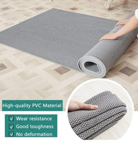 Anti Skid PVC Rubber Floor Mat | Multipurpose Waterproof Mat for Bathroom Entrance Shower & Swimming Pool | Durable Non-Slip Carpet,Rainmat & Doormat for Indoor & Outdoor Use,4x3ft Grey