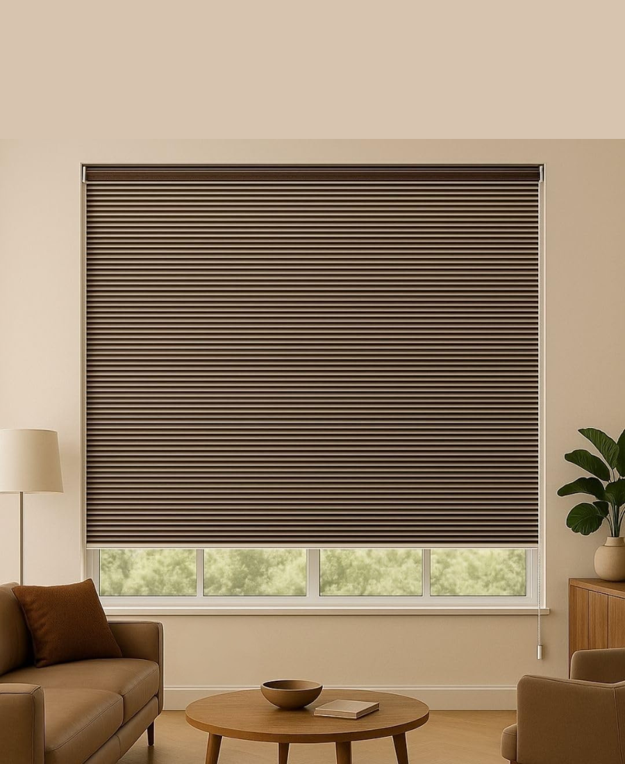 Roller Blinds Direct fix or Pelmet Model option Folded fabric design 1055