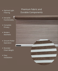 Roller Blinds Direct fix or Pelmet Model option Folded fabric design 1055