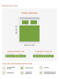 D'Decor King Size Bedsheet 164 TC Cotton with 2 Pillow Covers - Size: 229cm x 274cm - Package Includes: 1 Bedsheet & 2 Pillow Covers - Sweet Cream Florals
