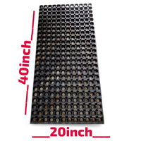 PVC Rubber Antislip Traps Mud/Dirt Entrance Hollow Mat (100x50 cm, Black)