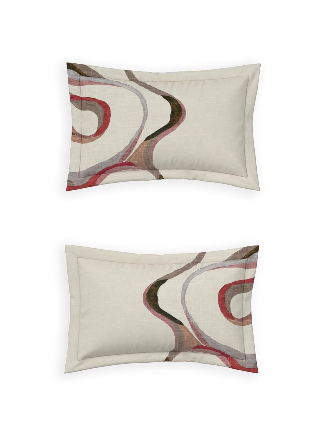 D'Decor 100% Cotton King Size Bedsheet with 2 Pillow Covers | 180 TC Digital Print Floral Design | 274cm x 274cm | Flux (Haute RED)