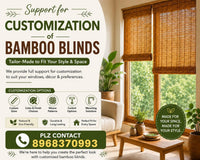 Bamboo Chick Blinds for Balcony Windows Roll Up Rope Mechanism Bamboo Shade Waterproof Sunlight UV Dust Protection Curtain for Home Hotel Dhaba Resort