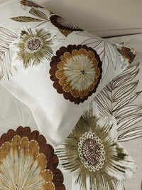D'Decor 100% Cotton King Size Bedsheet with 2 Pillow Covers | 180 TC Digital Print Floral Design | 274cm x 274cm | Grid (Mustard) (Copy)
