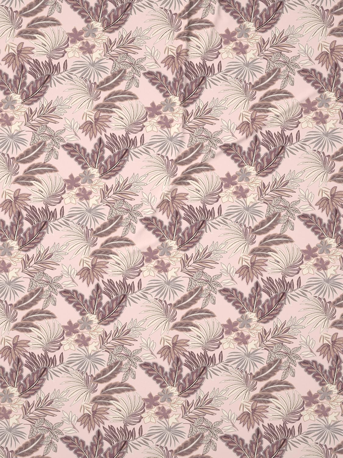 D'Decor 100% Cotton King Size Bedsheet with 2 Pillow Covers | 180 TC Digital Print Floral Design | 274cm x 274cm | Emerald (Silver Pink)
