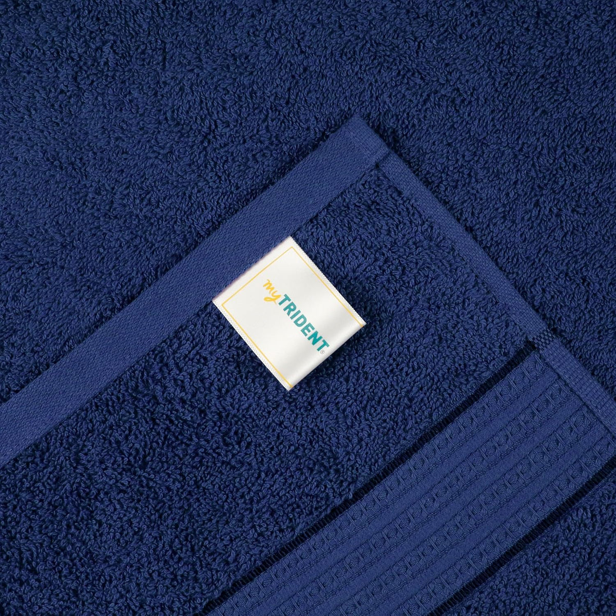 Trident Home Essential 100% Cotton Hand Towels 450 GSM, Face Towels for Men/Women, 2pc Hand Towel Set 40cm x 60cm, Midnight Blue