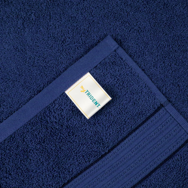 Trident Home Essential 100% Cotton Hand Towels 450 GSM, Face Towels for Men/Women, 2pc Hand Towel Set 40cm x 60cm, Midnight Blue