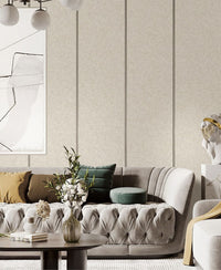 Acoustic Waterproof Beige Colour Fabric Wall Covering (Set Of 2 Rolls 39sq.ft)