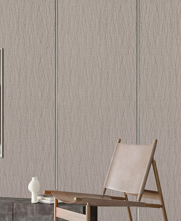 Acoustic Waterproof Light Brown Fabric Wall Covering (Set Of 2 Rolls 39sq.ft)