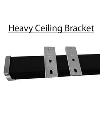 Curtain Track Deluxe Silent Channel for Window/Door/Office Ceiling Fit, Complete Accessories Set With Runners, Hooks, End Caps, Wall Brackets, Screws & Wallplugs