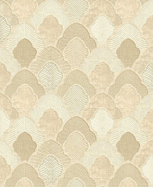 Embossed classy gold geometric Wallpaper