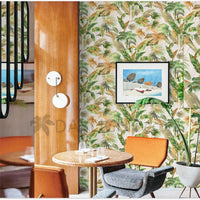 Daylight Decore Tropical Plant Forest Banana Leaf Wallpaper Roll. Home Decor Botanical Wallcovering 55 S.ft Roll Size