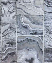Stone Marvel Design Gray & Silver Design Wallpaper Premium Quality Wallpaper for Wall Use Wall Covering Living Room, Bedroom, Kids Room, Office etc. Roll Qty 55 Sq.ft