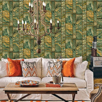Stone Marvel Design Yellow & Green Mix colour Design Wallpaper Premium Quality Wallpaper for Wall Use Wall Covering Living Room, Bedroom, Kids Room, Office etc. Roll Qty 55 Sq.ft