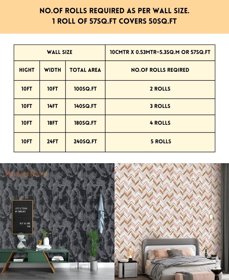 Floral Design Green & Brown Mix Color Wallpaper Roll for Wall Covering Living Room, Bedroom Wall 55 Sq.ft