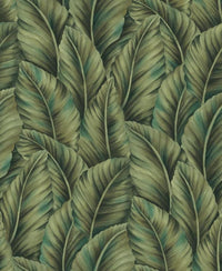 Excel Botanical Design Wallpaper Green Color Roll for Covering Living Room, Bedroom Walls 57 Sqft
