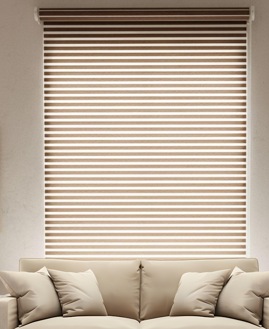 Roller Blinds Direct fix or Pelmet Model option Folded fabric design 1055