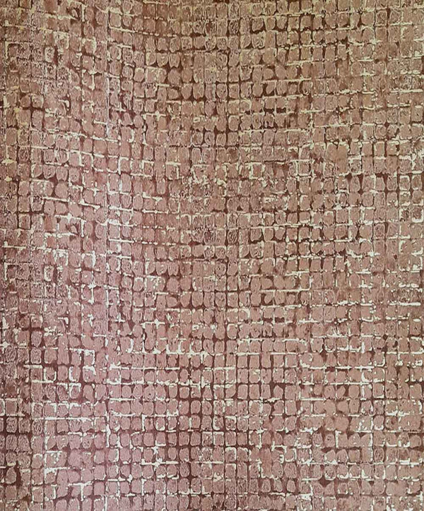 Copper Colour Textured Golden Foil Wallpaper