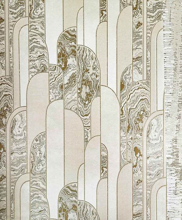 Golden Beige Beautiful Abstract Design Lisbon Wallpaper for Wall Decoration